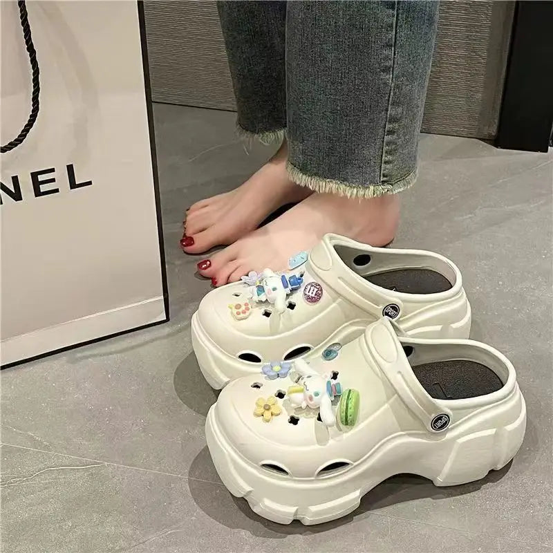 🌸 Cinnamoroll Platform Sandals - Kawaii Thick Sole Summer Paradise for Women