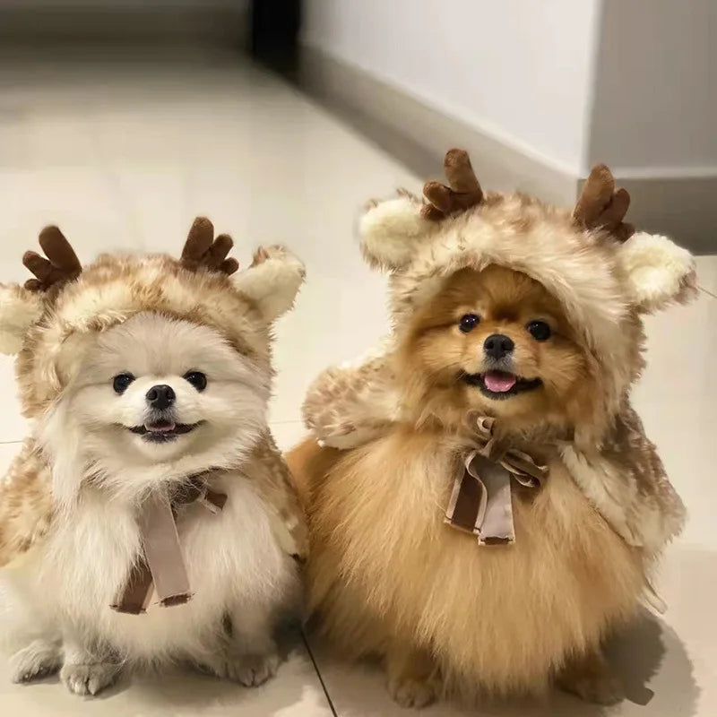 Christmas Elk Cape Pet Costume