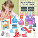 Pet Family Pretend Play Set - Mini House & Dolls