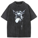 Men's Gothic Dog T-Shirt - Hip Hop Streetwear