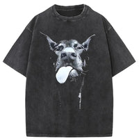 Men's Gothic Dog T-Shirt - Hip Hop Streetwear