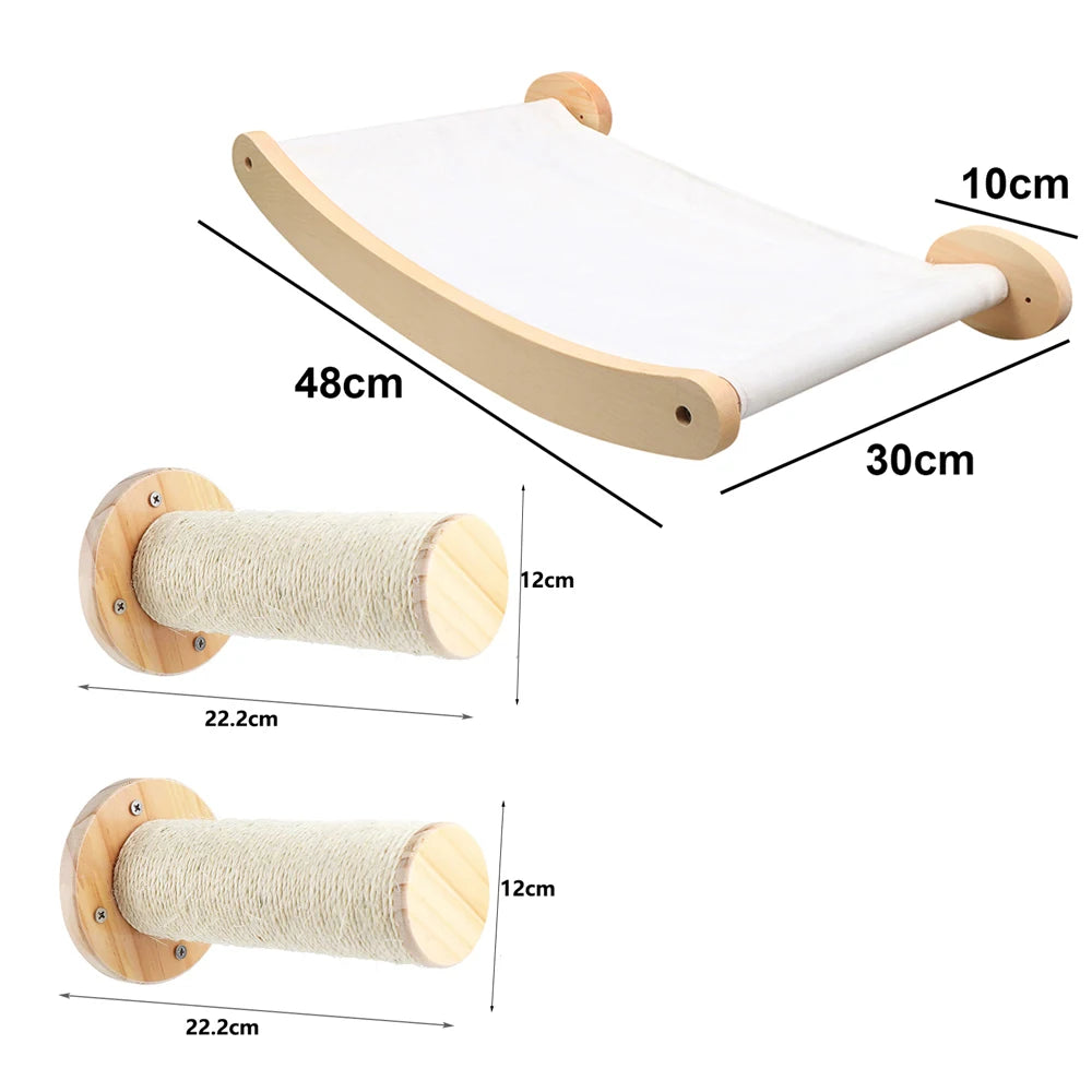 Wall-Mounted Cat Climbing System