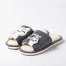 Cat Platform Linen Slippers