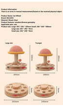 Interactive Cat Scratching Board - Wood Carousel Puzzle & Claw Care Station