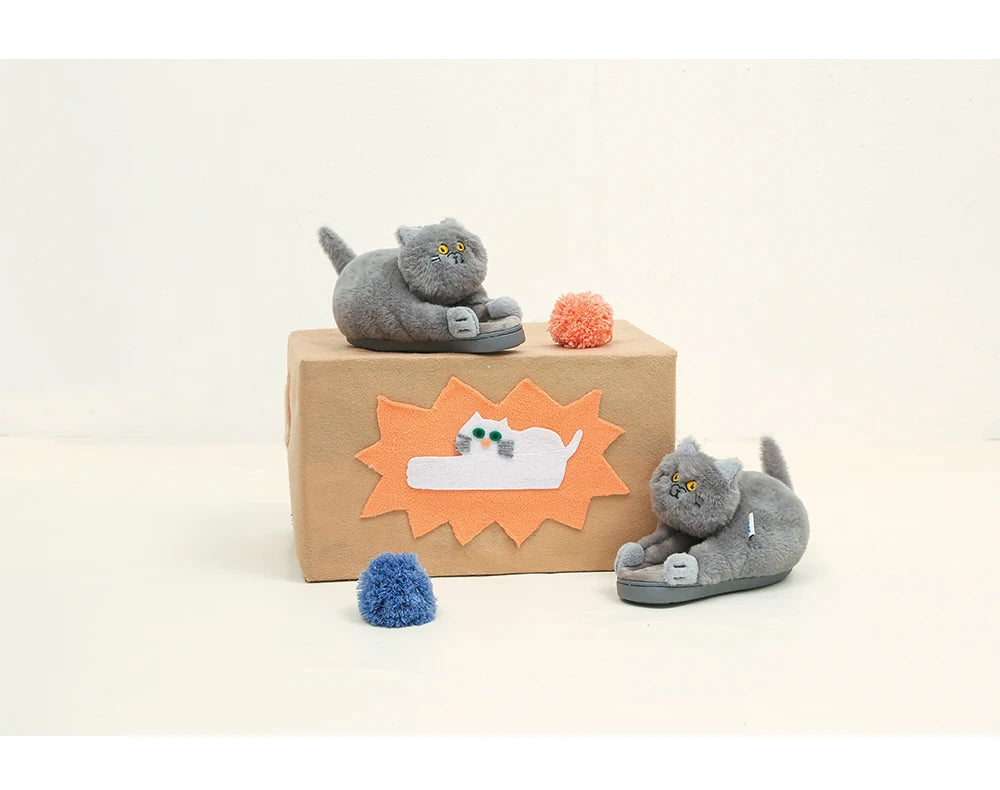 Cuddly Kawaii Cat Winter Slippers