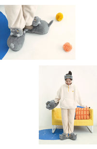 Cuddly Kawaii Cat Winter Slippers