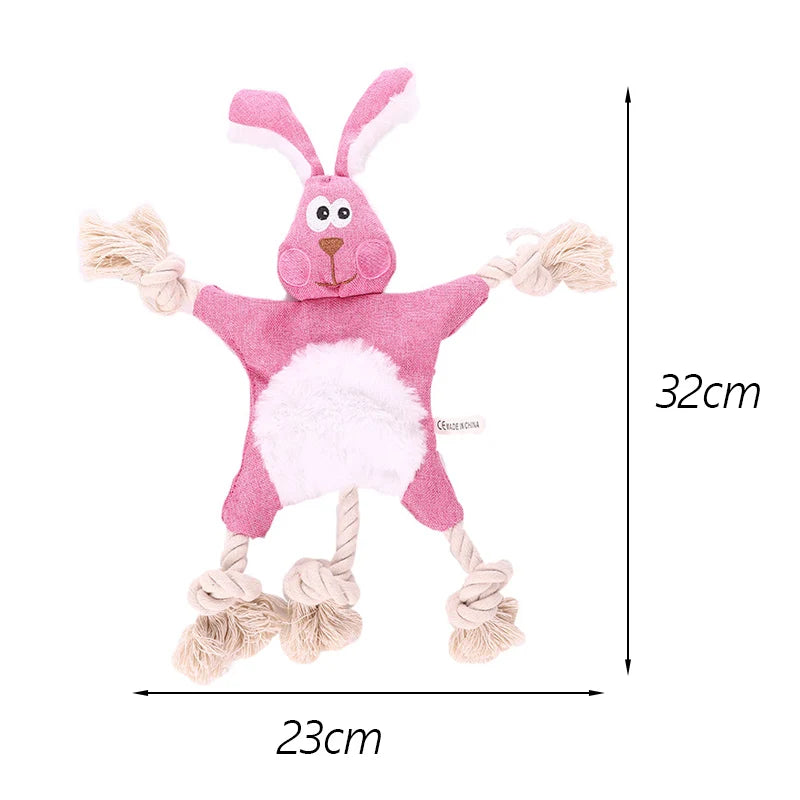 Knotted Animal Squeaky Toy