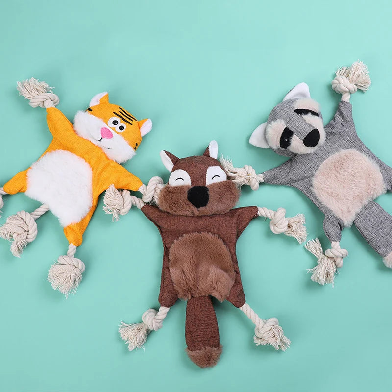 Playful Knotted Animal Toy by Tail chasers