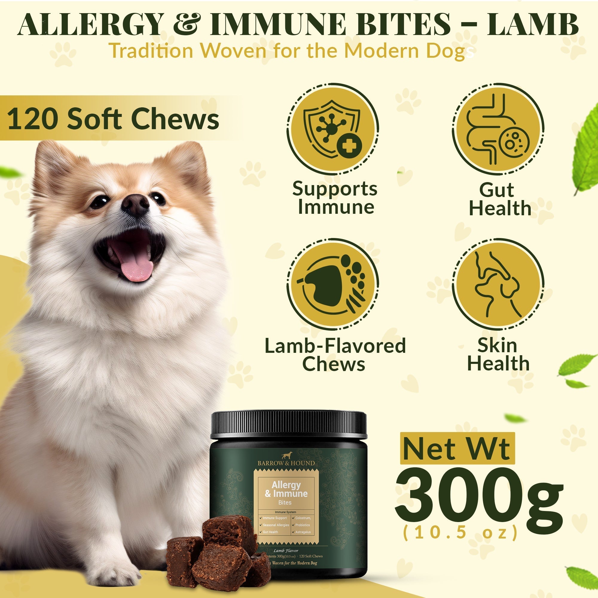 Allergy & Immune Bites for Dogs - Seasonal Relief with Colostrum & Probiotics