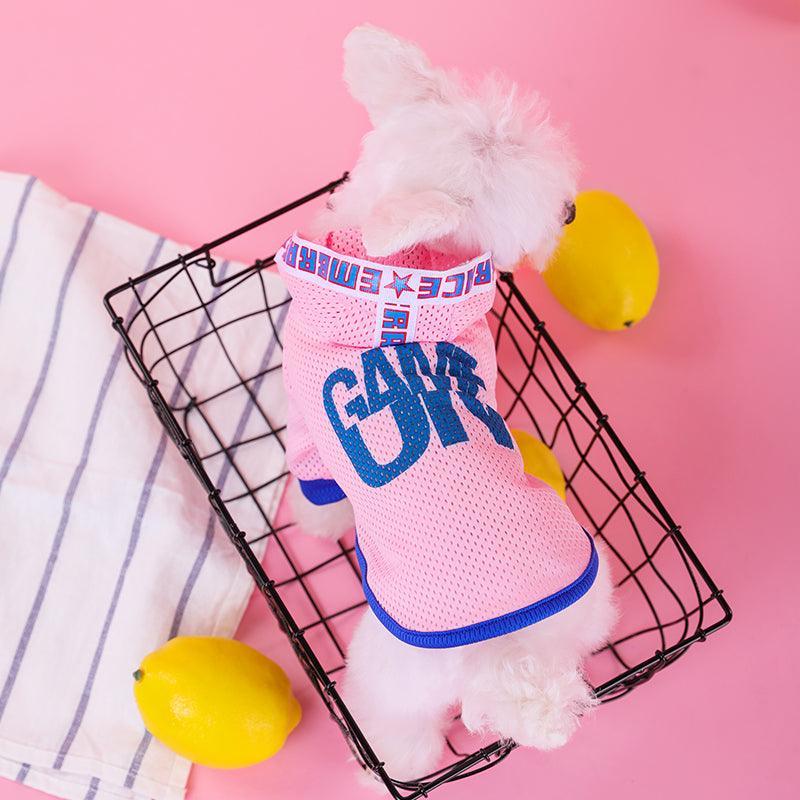 Breathable Mesh Hooded Dog Vest - Stylish Summer Shirt For Small Dogs-3