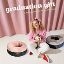 Cat Bed For Indoor Cats - 20 Inch Round Plush Pet Bed For Small Dogs & Cats Up To 11 Lbs, Cozy Donut Cuddler With Raised Rim & Anti-Slip Bottom, Washable Fluffy Calming Bed For Kittens & Puppies, Ideal Holiday & Birthday Gift by Tail chasers