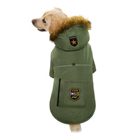Cozy Canine Cotton Jacket: Stylish And Warm Winter Wear For Large Dogs-1