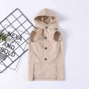 Cozy Cotton Dog Sweater With Hood - Stylish Snowflake Design For Small Dogs