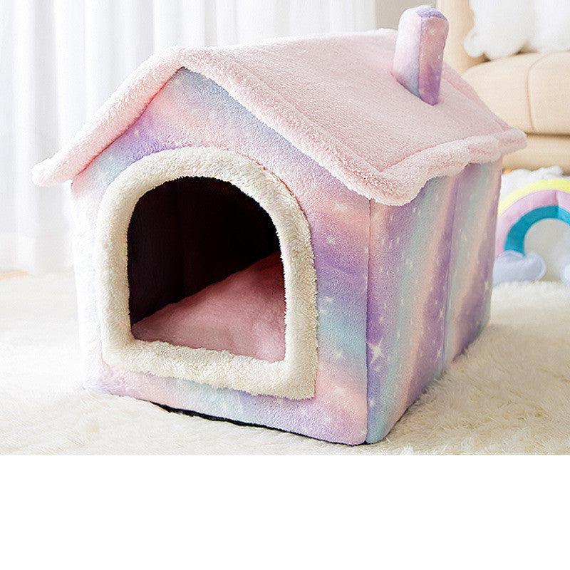 Cozyfold Pet House: Foldable Winter Bed & Enclosed Cave For Dogs And Cats-12