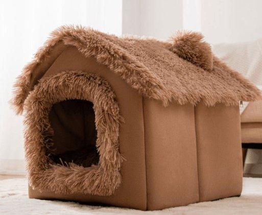 Cozyfold Pet House: Foldable Winter Bed & Enclosed Cave For Dogs And Cats-9