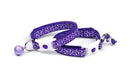 White Squiggles on Purple Cat Collar-2