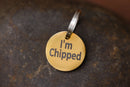 Stainless Steel "MICROCHIPPED" and "I'm Chipped" tags-3