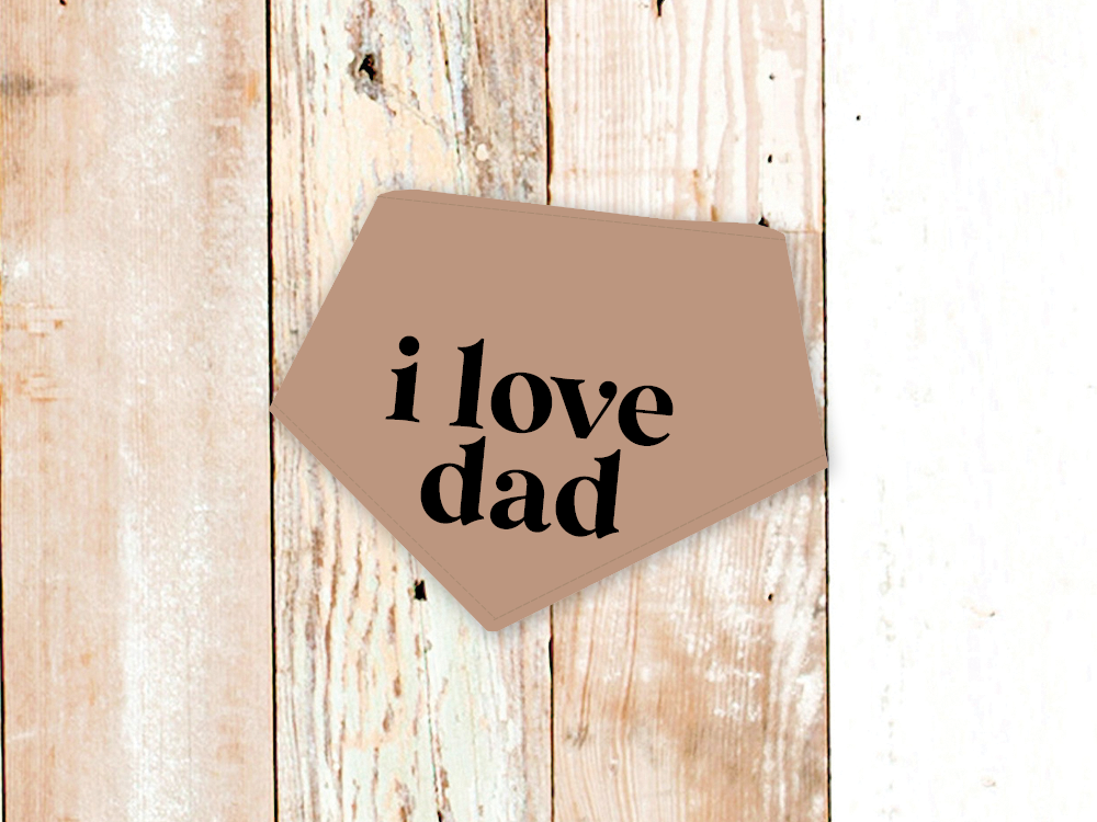 "I Love Dad" Dog Bandana
