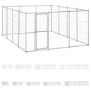 vidaXL Outdoor Dog Kennel Dog Pen Pet Crate Kennel Cage Fence for Yard Steel-5